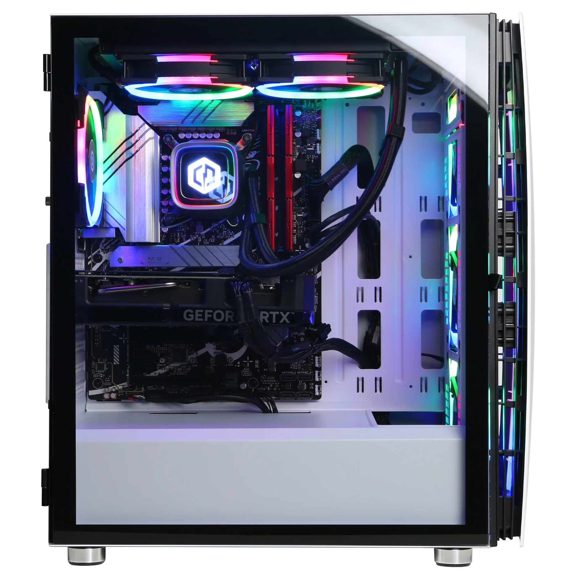 Gamer Supreme Liquid Cooled Gaming Desktop Computer, Intel Core I7-14700Kf 3.4Ghz, 32GB RAM, 2TB SSD, NVIDIA Geforce RTX 4060 Ti 16GB, Windows 11 Home